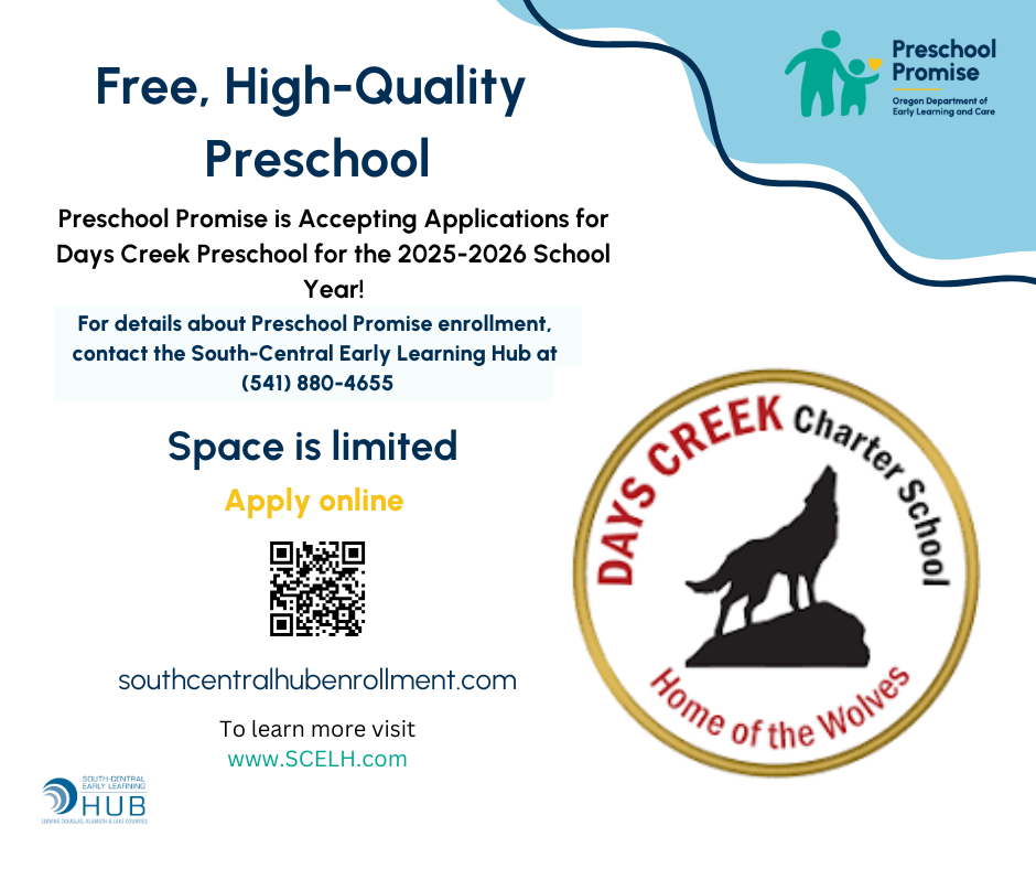 2025-2026 Days Creek PSP Enrollment